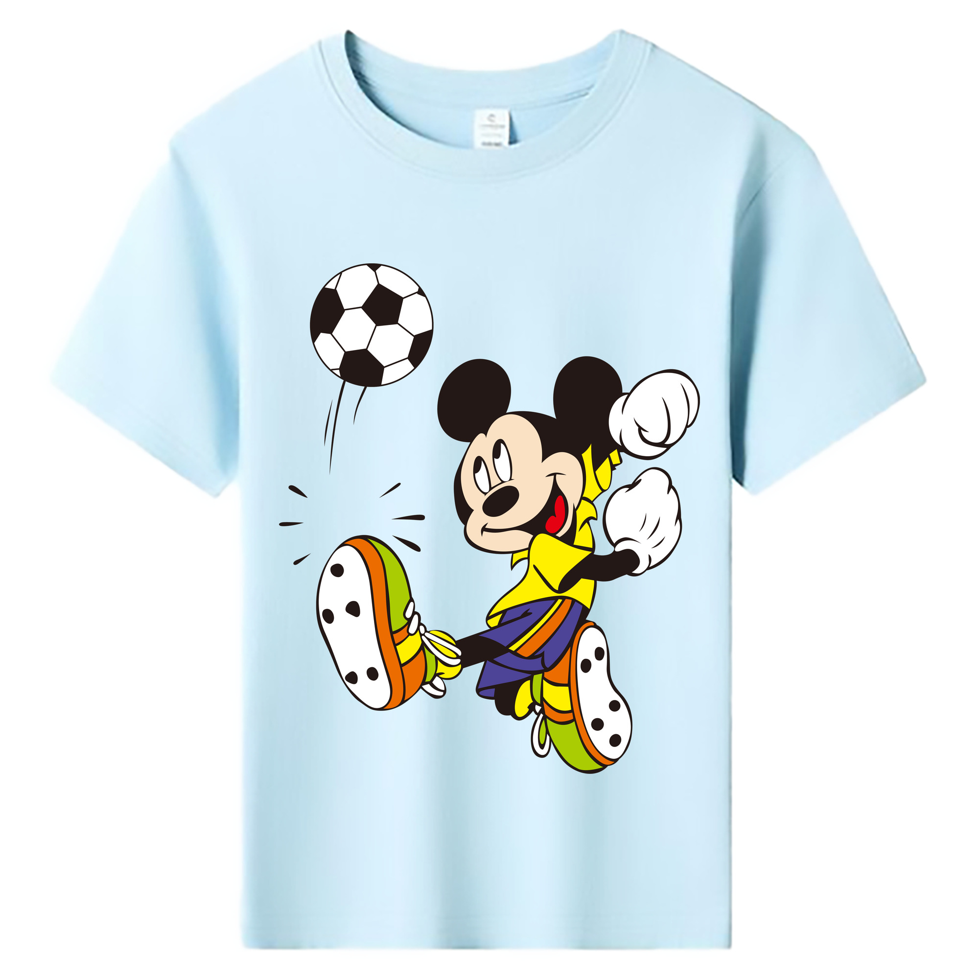 ミッキーマウス Mickey Mouse 綿100％キッズTシャツ（フロントプリント）